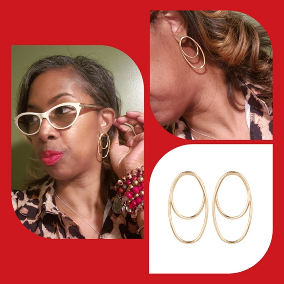 So Oval-Dramatic, Gold Earrings - Picture 4 of 4